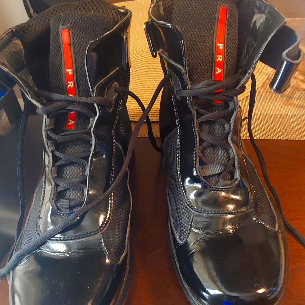 Prada Black High-Top Sneakers